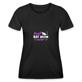 Best Rat Mom Ever for Rat Lovers - Women's Functional T-Shirt - black - Front - AI Model Female 172 light (172cm)
