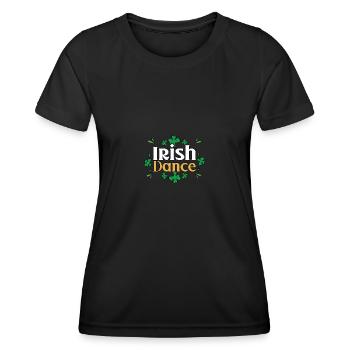 Irish Dance Stepptanz für Stepptänzer - Frauen Funktions-T-Shirt - Schwarz - Vorne - AI Model Female 172 light (172cm)