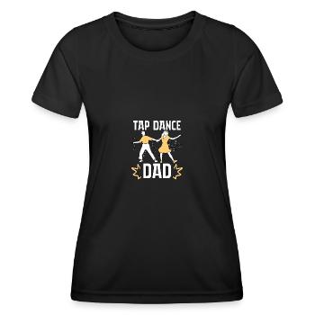 Danse à claquettes Papa danse à claquettes pour danseurs de claquettes - T-shirt sport Femme - noir - Devant - AI Model Female 172 light (172cm)