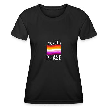 It's Not A Phase Pride Lesbian LGBT - Women's Functional T-Shirt - black - Front - AI Model Female 172 light (172cm)