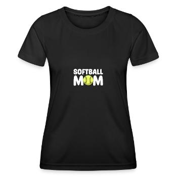 Softball Mom pour les mamans joueuses de softball - T-shirt sport Femme - noir - Devant - AI Model Female 172 light (172cm)
