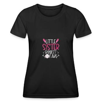 La petite sœur est la plus grande fan pour les adolescents - T-shirt sport Femme - noir - Devant - AI Model Female 172 light (172cm)