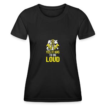 Oui, il doit être un saxophone fort pour les professeurs de musique - T-shirt sport Femme - noir - Devant - AI Model Female 172 light (172cm)