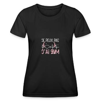 Je Peux Pas J'ai Gym Für Turnerinnen Und Turner - Frauen Funktions-T-Shirt - Schwarz - Vorne - AI Model Female 172 light (172cm)