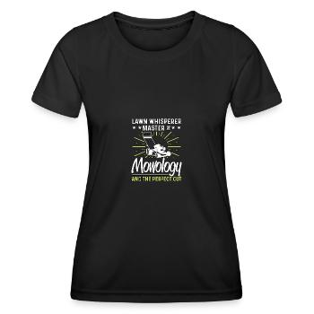 Lawn Whisperer Master Of Mowology Lawn Mower - Women's Functional T-Shirt - black - Front - AI Model Female 172 light (172cm)