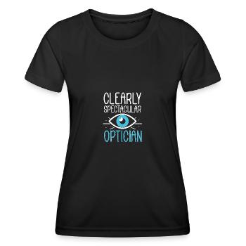 Clearly Spectacular Optician Opticians Optometrists - Women's Functional T-Shirt - black - Front - AI Model Female 172 light (172cm)
