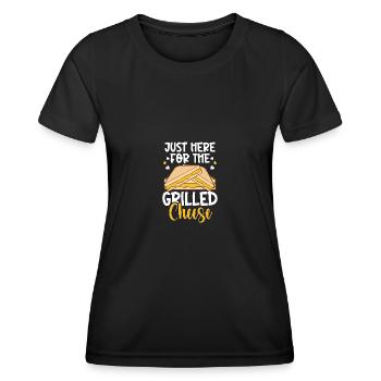 I'm Just Here For the Grilled Cheese Für - Women's Functional T-Shirt - black - Front - AI Model Female 172 light (172cm)