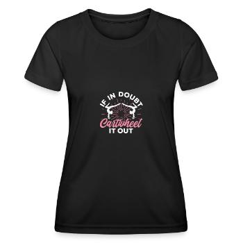 En cas de doute, faites la roue Gymnastique Gymnastique - T-shirt sport Femme - noir - Devant - AI Model Female 172 light (172cm)