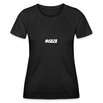 #Gaza - T-shirt sport Femme - noir - Devant - AI Model Female 172 light (172cm)