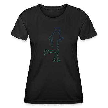 Course de cross-country hommes femmes - T-shirt sport Femme - noir - Devant - AI Model Female 172 light (172cm)