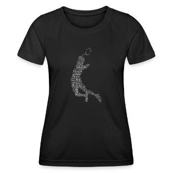 Badminton Badminton Badminton Joueuse de Badminton - T-shirt sport Femme - noir - Devant - AI Model Female 172 light (172cm)