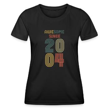 20e anniversaire 2004 - T-shirt sport Femme - noir - Devant - AI Model Female 172 light (172cm)