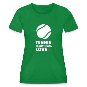 I love tennis - Women's Functional T-Shirt - kelly green - Front - AI Model Female 172 dark (172cm)
