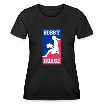 Cheval de loisir - Cheval de loisir - Équitation - Cadeau - T-shirt sport Femme - noir - Devant - AI Model Female 172 light (172cm)