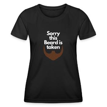 Sorry this Beard is taken - Women's Functional T-Shirt - black - Front - AI Model Female 172 light (172cm)