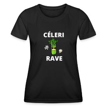 céleri rave - T-shirt sport Femme - noir - Devant - AI Model Female 172 light (172cm)