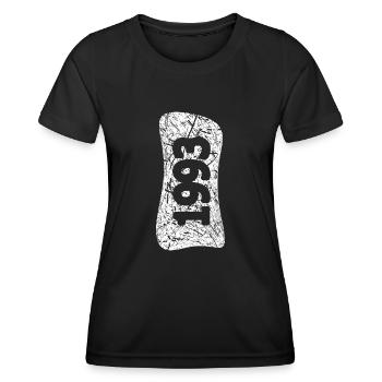 Jahr 1993 - Frauen Funktions-T-Shirt - Schwarz - Vorne - AI Model Female 172 light (172cm)