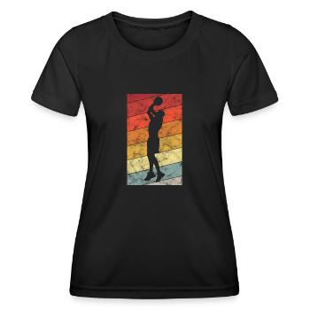 Basketteur basket-ball basketteur - T-shirt sport Femme - noir - Devant - AI Model Female 172 light (172cm)