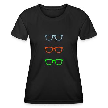 brille - Frauen Funktions-T-Shirt - Schwarz - Vorne - AI Model Female 172 light (172cm)