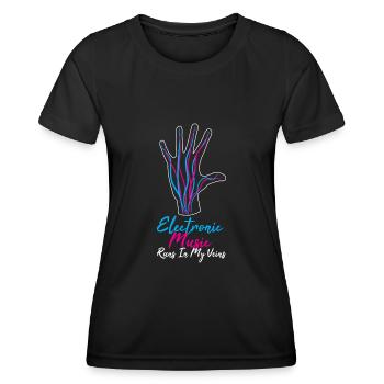 Electronic music - Women's Functional T-Shirt - black - Front - AI Model Female 172 light (172cm)