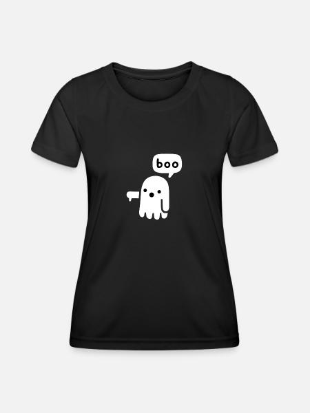 boo - Frauen Funktions-T-Shirt - Schwarz