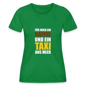 Nordsee Möwe Kaffee Norden Geschenk - Frauen Funktions-T-Shirt - Kelly Green - Vorne - AI Model Female 172 dark (172cm)