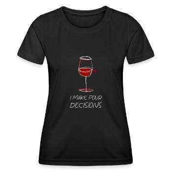 Wine Not? Vino Pun - Women's Functional T-Shirt - black - Front - AI Model Female 172 light (172cm)