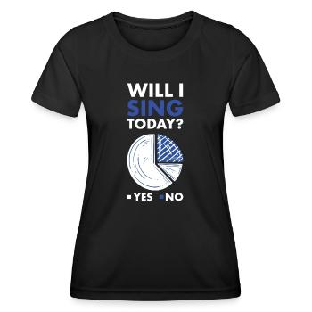Singer Will I Dance Today - Frauen Funktions-T-Shirt - Schwarz - Vorne - AI Model Female 172 light (172cm)