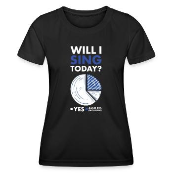 Singer Will I Dance Today - Frauen Funktions-T-Shirt - Schwarz - Vorne - AI Model Female 172 light (172cm)