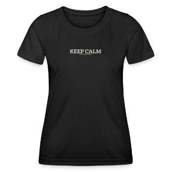 KEEP CALM – EAT CHOCOLATE - Women's Functional T-Shirt - black - Front - AI Model Female 172 light (172cm)