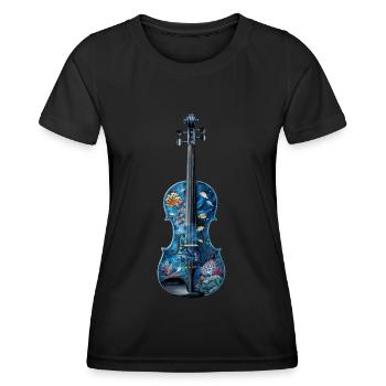 Fisch Violine - Frauen Funktions-T-Shirt - Schwarz - Vorne - AI Model Female 172 light (172cm)