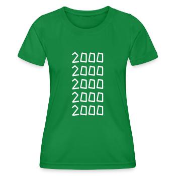 Né en 2000 - T-shirt sport Femme - vert - Devant - AI Model Female 172 dark (172cm)