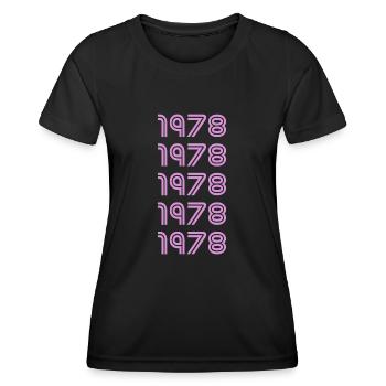 1978 - T-shirt sport Femme - noir - Devant - AI Model Female 172 light (172cm)