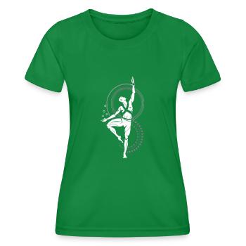 Yoga 2 - T-shirt sport Femme - vert - Devant - AI Model Female 172 dark (172cm)