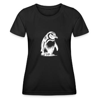Clever Little Kids Pingouin Style de Tatouage - T-shirt sport Femme - noir - Devant - AI Model Female 172 light (172cm)