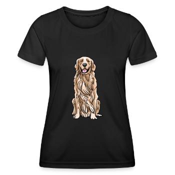 Golden Retriever - Women's Functional T-Shirt - black - Front - AI Model Female 172 light (172cm)