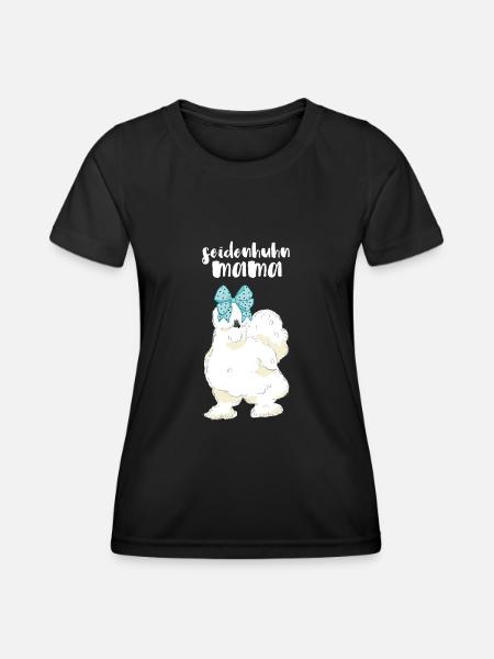 Seidenhuhn Mama Huhn - Frauen Funktions-T-Shirt - Schwarz