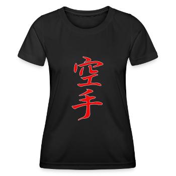 Karaté Kanji Design en rouge - T-shirt sport Femme - noir - Devant - AI Model Female 172 light (172cm)