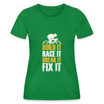 Fahrradsport Rennrad Fahrrad Gravel Zeitfahrrad - Frauen Funktions-T-Shirt - Kelly Green - Vorne - AI Model Female 172 dark (172cm)