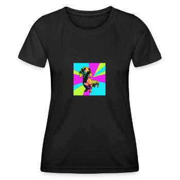 Dachshund Pop Art - Women's Functional T-Shirt - black - Front - AI Model Female 172 light (172cm)
