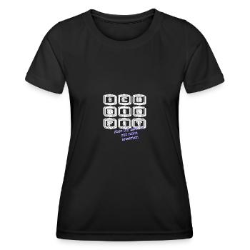 fit aber nicht anmerken weiss - Frauen Funktions-T-Shirt - Schwarz - Vorne - AI Model Female 172 light (172cm)