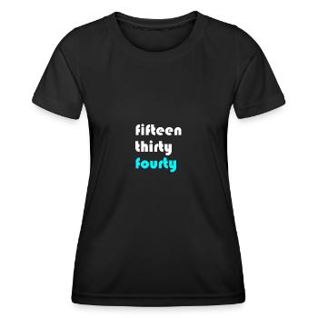 15 30 40 blanc - T-shirt sport Femme - noir - Devant - AI Model Female 172 light (172cm)