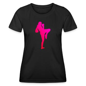 Boxe Thaï Femmes Boxe Thaï Muay Thai Boxe Thaï - T-shirt sport Femme - noir - Devant - AI Model Female 172 light (172cm)