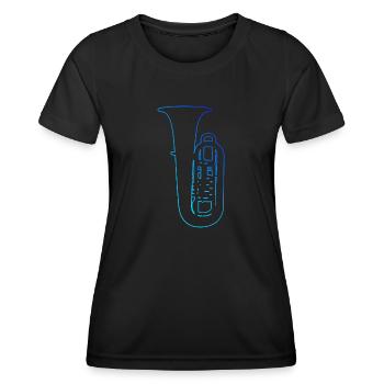 Tuba Hommes Femmes Instrument à Vent Tuba Tuba Tuba Tuba - T-shirt sport Femme - noir - Devant - AI Model Female 172 light (172cm)