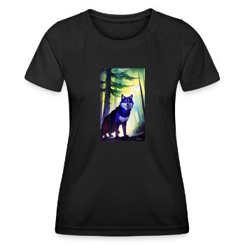 Werewolf | Wolf | Mythical creatures | Monsters | Mystical - Women's Functional T-Shirt - black - Front - AI Model Female 172 light (172cm)
