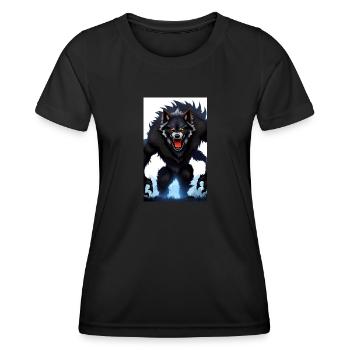 Werewolf | Wolf | Mythical creatures | Monsters | Mystical - Women's Functional T-Shirt - black - Front - AI Model Female 172 light (172cm)