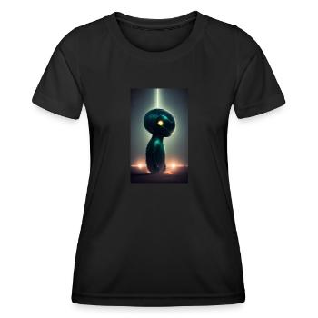 Extraterrestre | OVNI | Vaisseau spatial | PAU | étranger - T-shirt sport Femme - noir - Devant - AI Model Female 172 light (172cm)