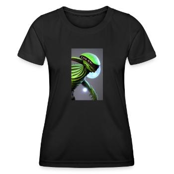 Extraterrestre | OVNI | Vaisseau spatial | PAU | étranger - T-shirt sport Femme - noir - Devant - AI Model Female 172 light (172cm)
