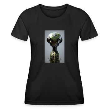 Extraterrestre | OVNI | Vaisseau spatial | PAU | étranger - T-shirt sport Femme - noir - Devant - AI Model Female 172 light (172cm)