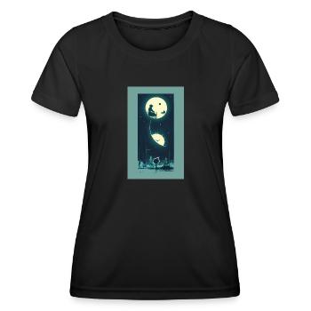 Extraterrestre | OVNI | Vaisseau spatial | PAU | étranger - T-shirt sport Femme - noir - Devant - AI Model Female 172 light (172cm)